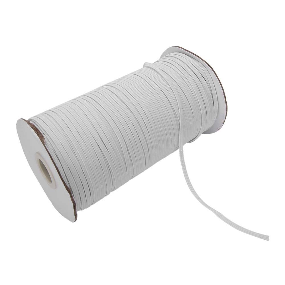 1pcs 200 Yards Length Flat Elastic Band 1/8 Inch Width Knit Elastic Ribbon For DIY Crafts