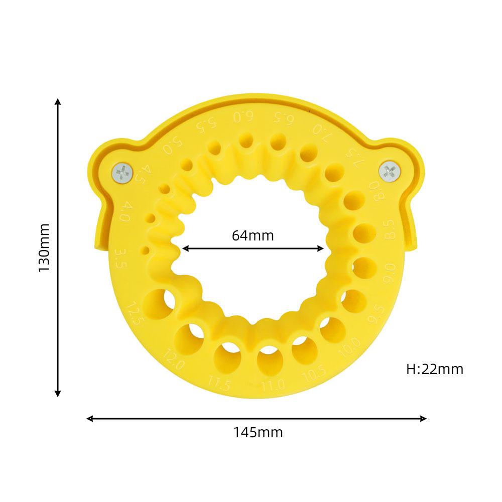 Anti-Stripping Angle Grinder Drill Bit Sharpener 1-11mm 11 Holes with Metal Thread Inserts for 111/111 Grinders Renew Old Bit