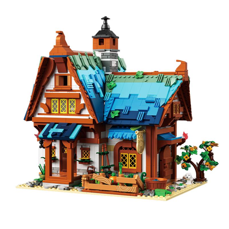1749PCS Medieval Manor House Building Blocks Forest Hut Town Landscape Model Assembly Bricks Set With Figures Kids DIY Toy Gifts