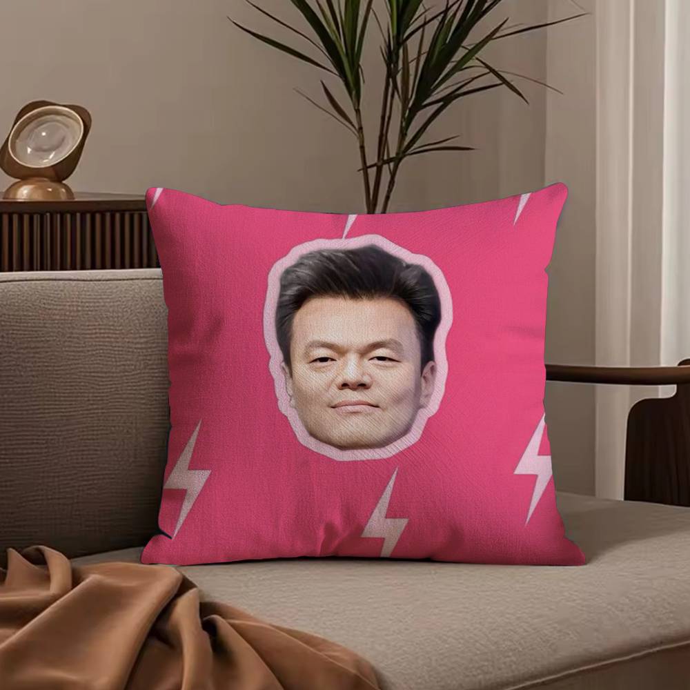 Funny J-JYP Meme Pillow Case Anti-dustmite Pillowcase Invisible zipper silky short plush Sofa cushion cover