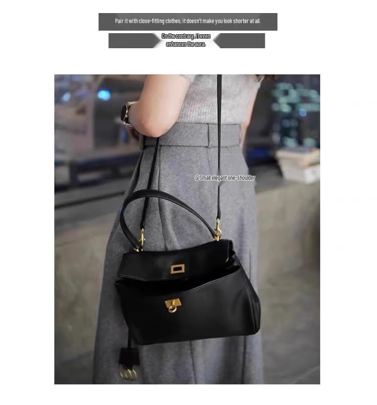 New 2024 B-brand Genuine Leather Women's Rodeo Shoulder Bag - Casual Commuting Kelly Tote