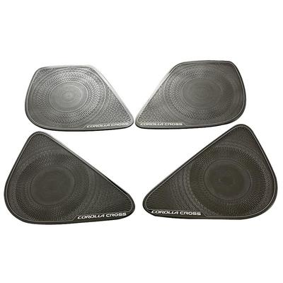 MEKOMEKO Stainless Steel Speaker Covers for the New Toyota Corolla Cross (September 2021 and Later), 4-Piece Set, Black, CRS-YXKB