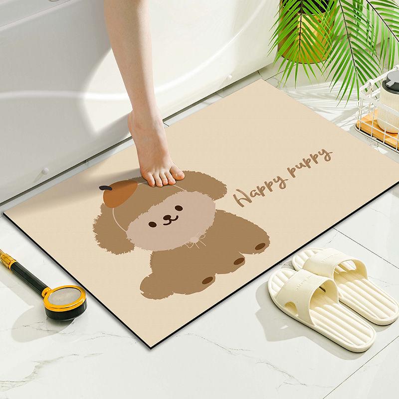 

Мультяшный Милый Дверной Коврик Туалет Ванная Дверь Впитывающий Нескользящий Коврик для Ног Дверной Коврик Ковер для Спальни при Входе 40 * 60Cm [Diatom Mud]