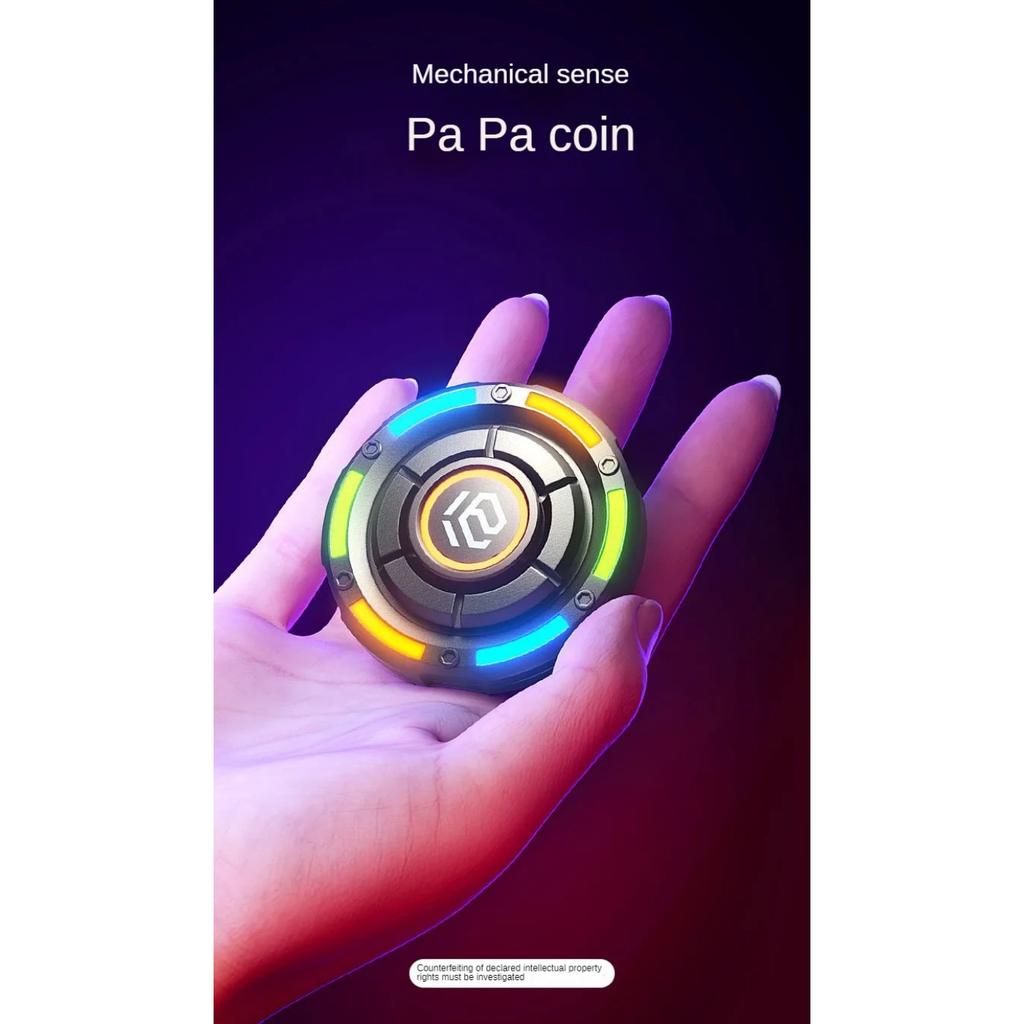 Fidget Spinner Papa Mynttryckarkort Stressavlastningsleksaker Metall Fingertopp Gyroskop Legering Snurra Ovanpå Skrivbord EDC för Vuxna Barn