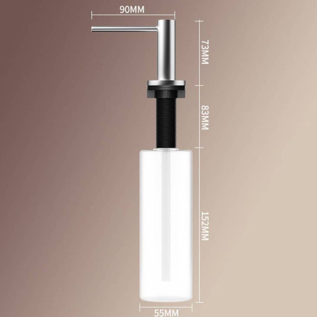 Modern Minimalist 304 Stainless Steel Soap Dispenser With Push Button For Kitchen Bathroom Use