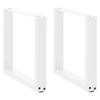 VidaXL Coffee Table Legs In U-Shape, 2 Pieces, White, 50 X (42-43) Cm, Steel 4013157