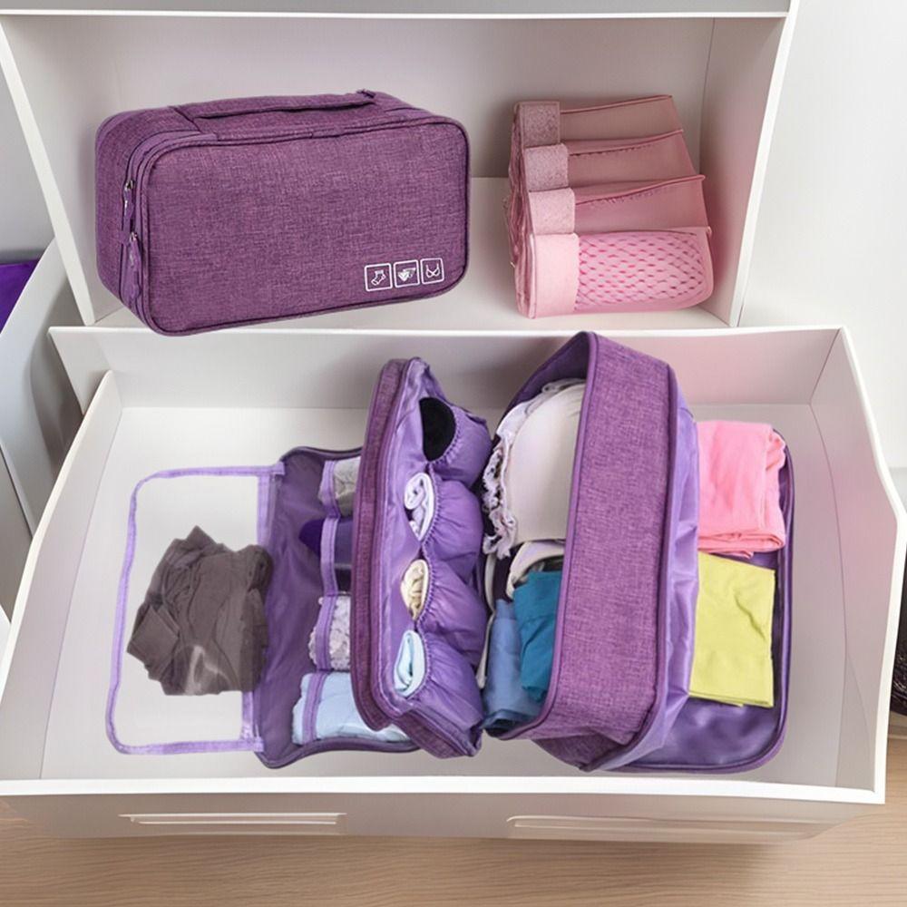 Waterproof Bra Organizer Bag Multi-Compartment Cosmetic Wash Package Bag  Finishing Bags