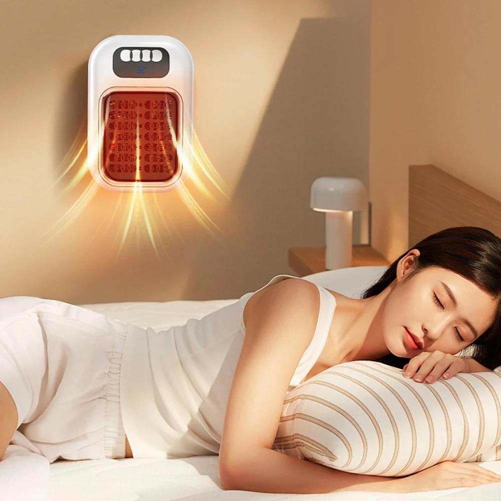 110V/220V Portable Heater 600W Remote Warmer Machine Mini Electric Fan Heater Wall Mounted Heating Stove Winter Home Appliance