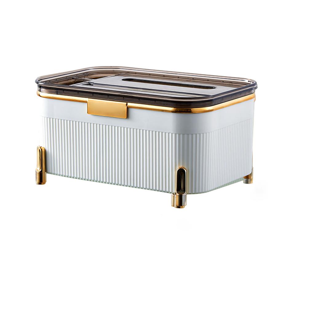 Multifunktionale Taschentuchbox Haushalts-Desktop-Aufbewahrungsbox Taschentuchhalterbox für Wohnzimmer Büro