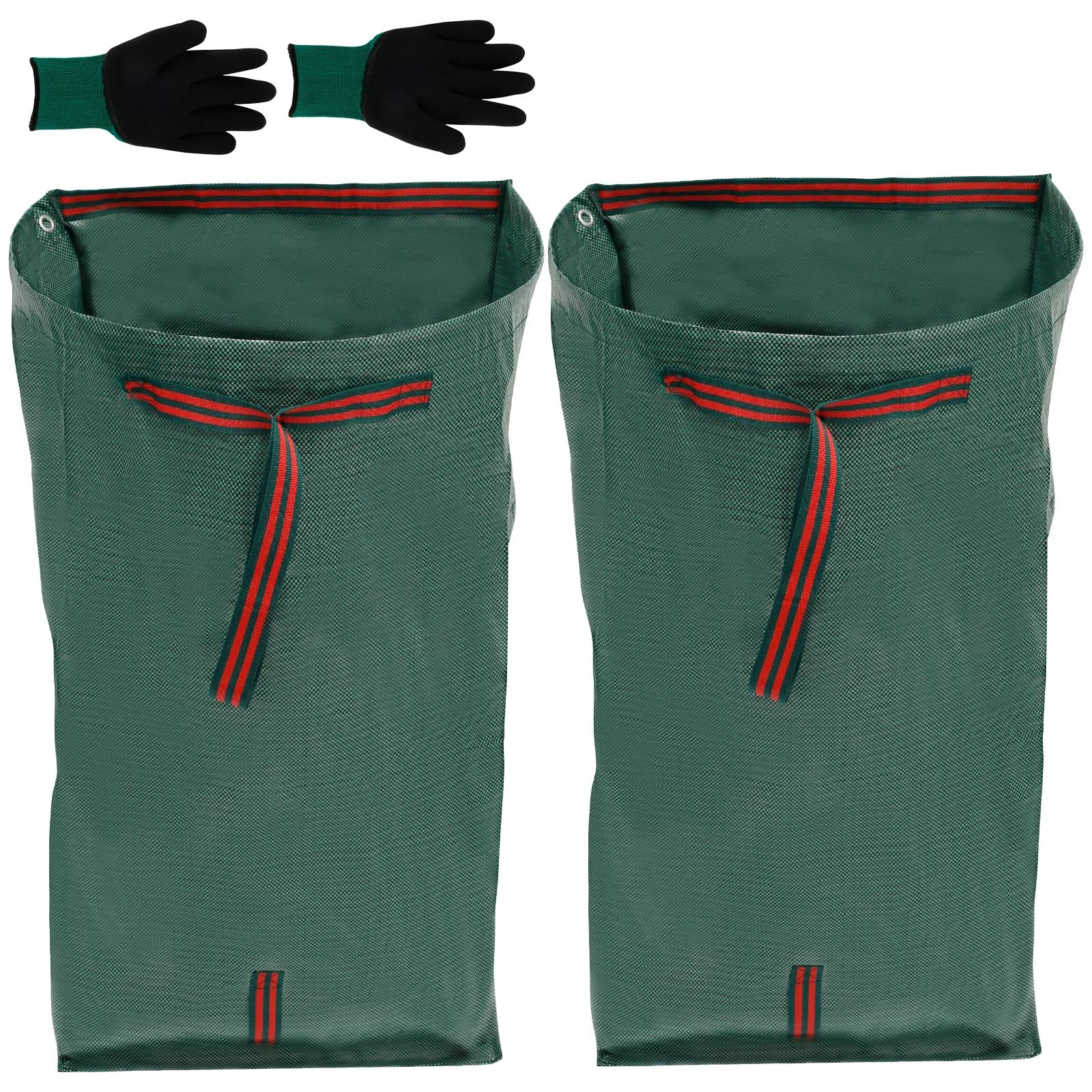 2Pcs Semi Circular Garden Leaf Collection Bag PP Yard Leaf Dustpan Large Capacity Dustpan Type Yard Bag Garden Leaf Garbage Bag