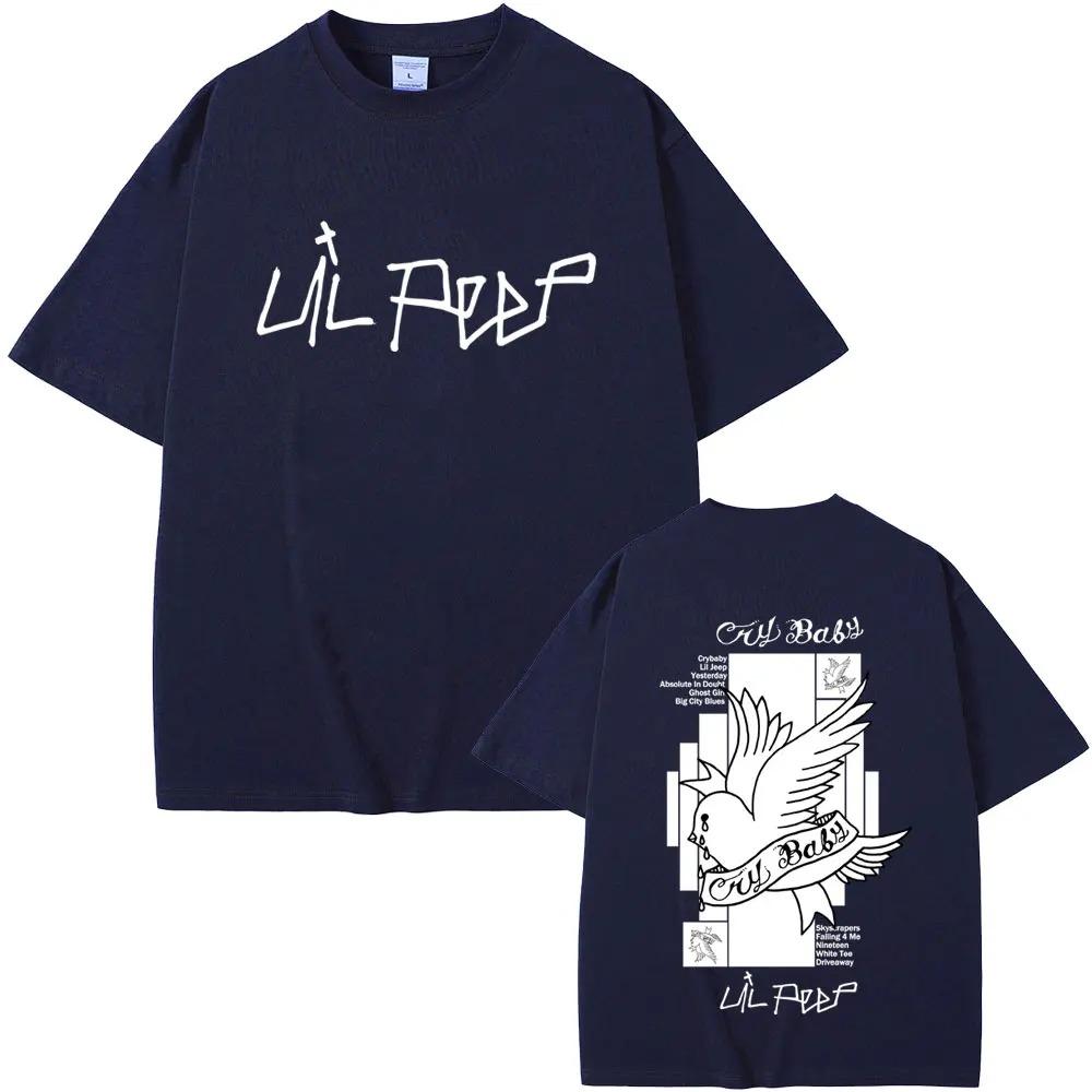 Lil Peep Crybaby Graphic Tee Emo Rap Merch Hip Hop Vintage Oversized Unisex Cotton Comfortable Fashion Women And Men Tshirts