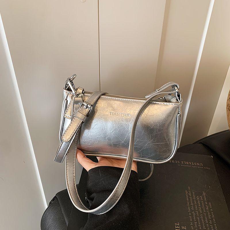 

Classy High Quality Small Bag Women 2025 New Arrival Summer Easiest for Match Crossbody Bag Fashion Best-Selling Shoulder Underarm Mahjong Bag Silver