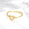 Gold Couple'S Heart-Shaped Ring,Luxurious Wedding Jewelry, Stylish, Durable, And Versatile. A Perfect Gift For Your Partner As A Commemorative Jewelry