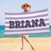 Personalized Beach Towel for with Name Text Custom Bath Towel for Hotel Gym Bathroom Add Own Design Soft Pool Towel for Gift