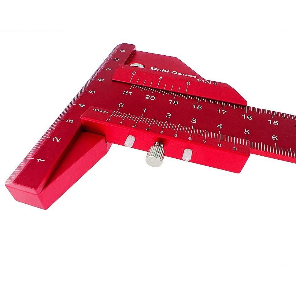 210mm/280mm Portable Woodworking Marking Ruler Aluminum Alloy T-shaped Ruler Household Multifunctional Measuring Tool