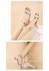 2025 Women's Plus Size Summer Peep-Toe Chunky Heel Sandals - Classic Single Strap Open-Toe Mid-Heel