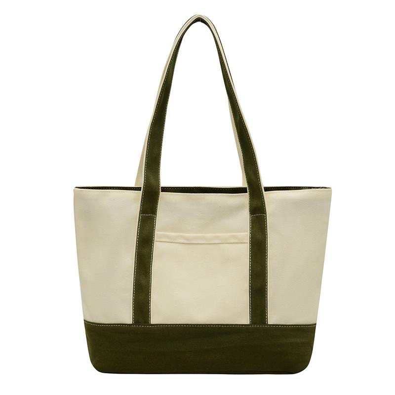 Borsa a Tote in Tela Personalizzabile Unisex Grande Capacità per Uso Quotidiano