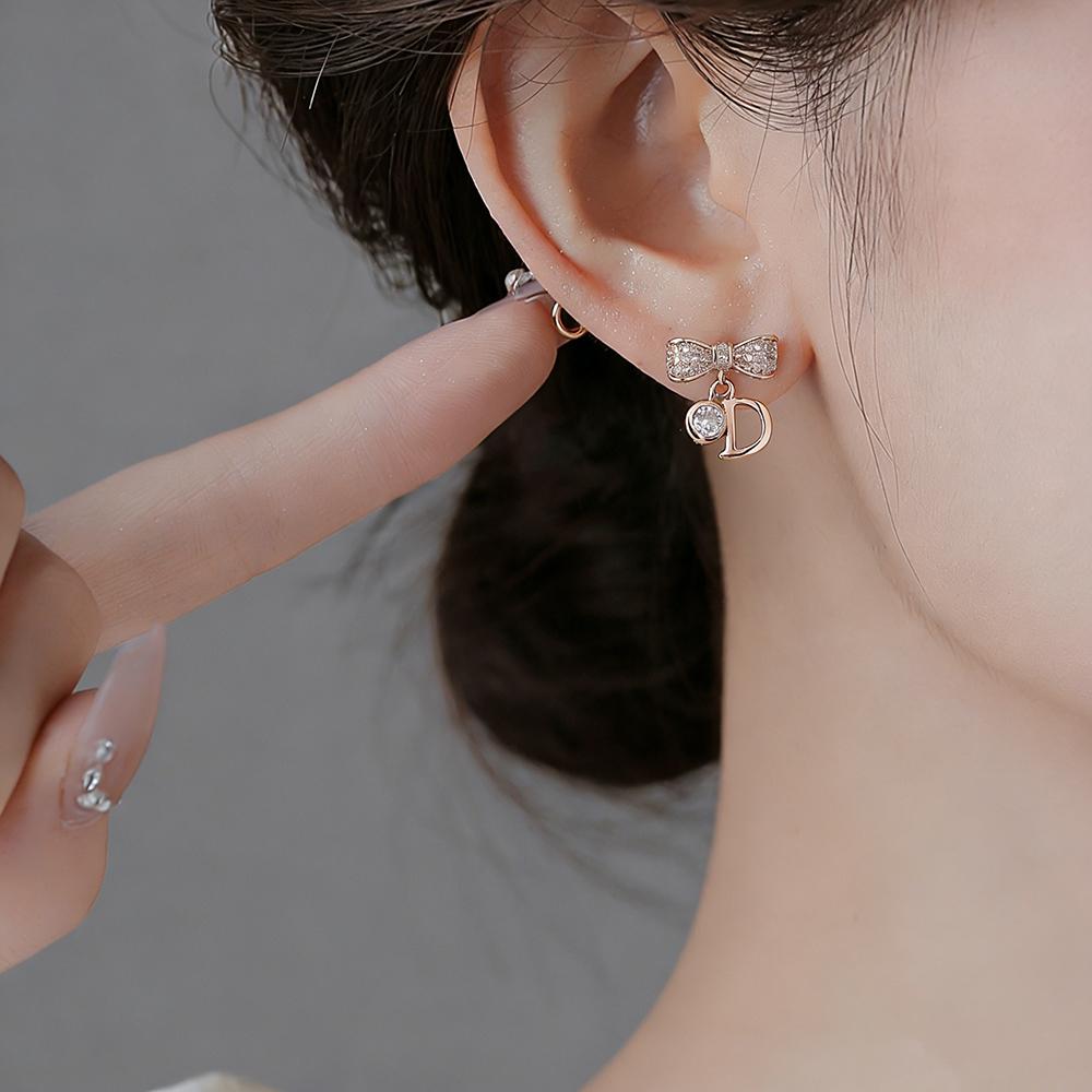 Japanese Korean Fashion Delicacy High Quality Lettered D Ear Stud Friends Banquet Wear BEEKING WOMEN'S Jewelry Earrings 2022