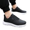 Autumn New Leather Breathable Casual Sports Shoes Large Size Lightweight Soft Sole Running Shoes