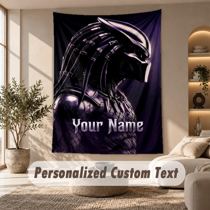 Tapestry Custom Name Text, Wall Hanging Tapestry Home Room DecorPredator