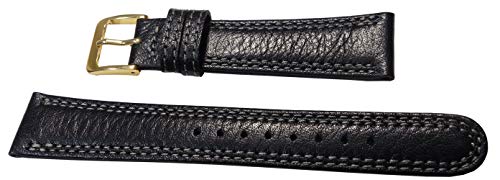 [Seiko] SEIKO Watch Band 18mm DED7 Smooth Cowhide Leather Black Men s Watch Strap (Authentic)