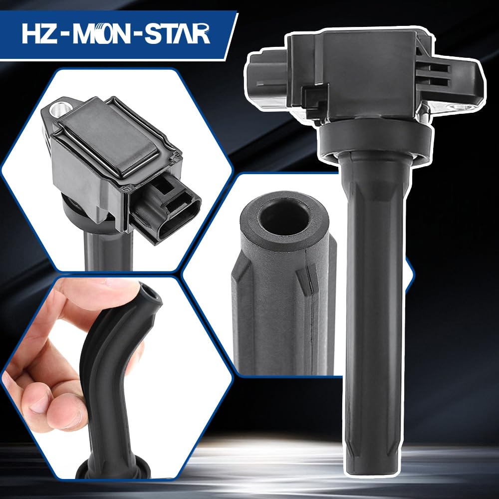 HZ-MON-STAR Ignition Coils, 3-Pin, Compatible with Part Number 1832A057, for Mitsubishi and Nissan Vehicles, Engine Repair Parts