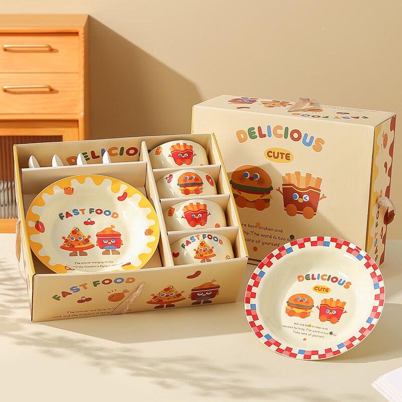 Hamburger Fries Ceramic Dinnerware Set