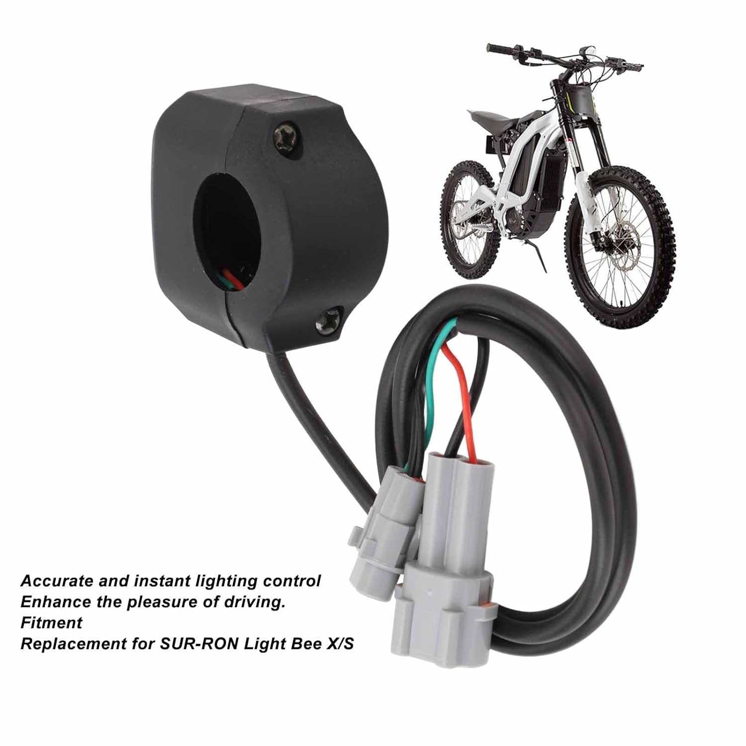 

Motorcycle Headlight Switch Accurate Control Handlebar Headlight Switch Replacement for SURRON Light Bee X S,Other