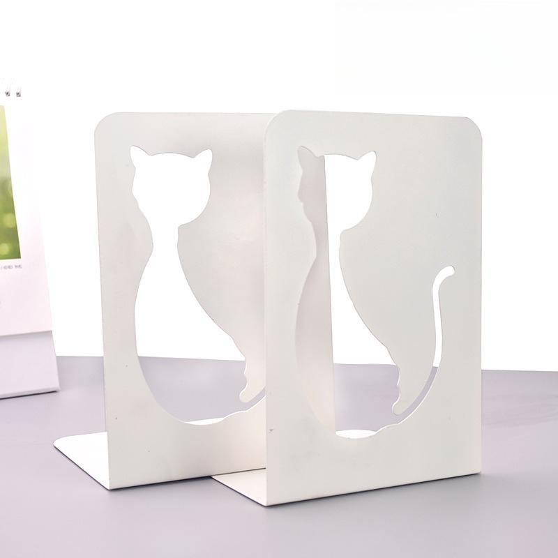 2 Pezzi Semplice Supporto per Libri in Metallo da Scrivania Fermalibri Antiscivolo Organizzatore di Libri per Studenti Fermalibri Grande Spesso Rastrelliera per Conservazione Libri