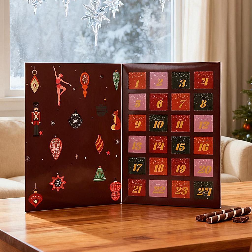 Countdown Calendar 24 Days Refillable Empty Box Vacation Countdown Calendars for Home Living Room Bedroom School Party Daily