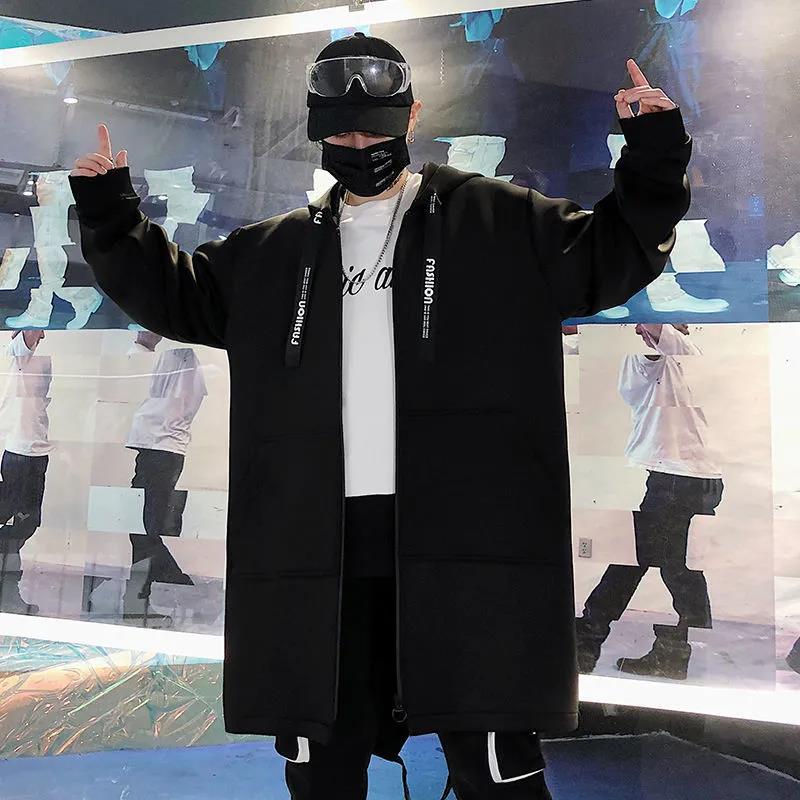 

Ветровка с принтом X, мужская, повседневная, свободная, весенняя, с капюшоном, мягкая, удобная, длинная M чёрный