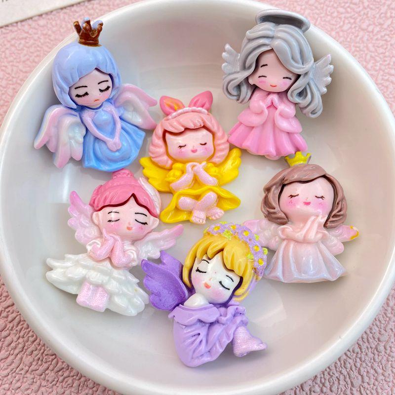10Pcs New Cute Princess Series Flat Back Resin Cabochon DIY Jewelry Craft Decoration Accessories