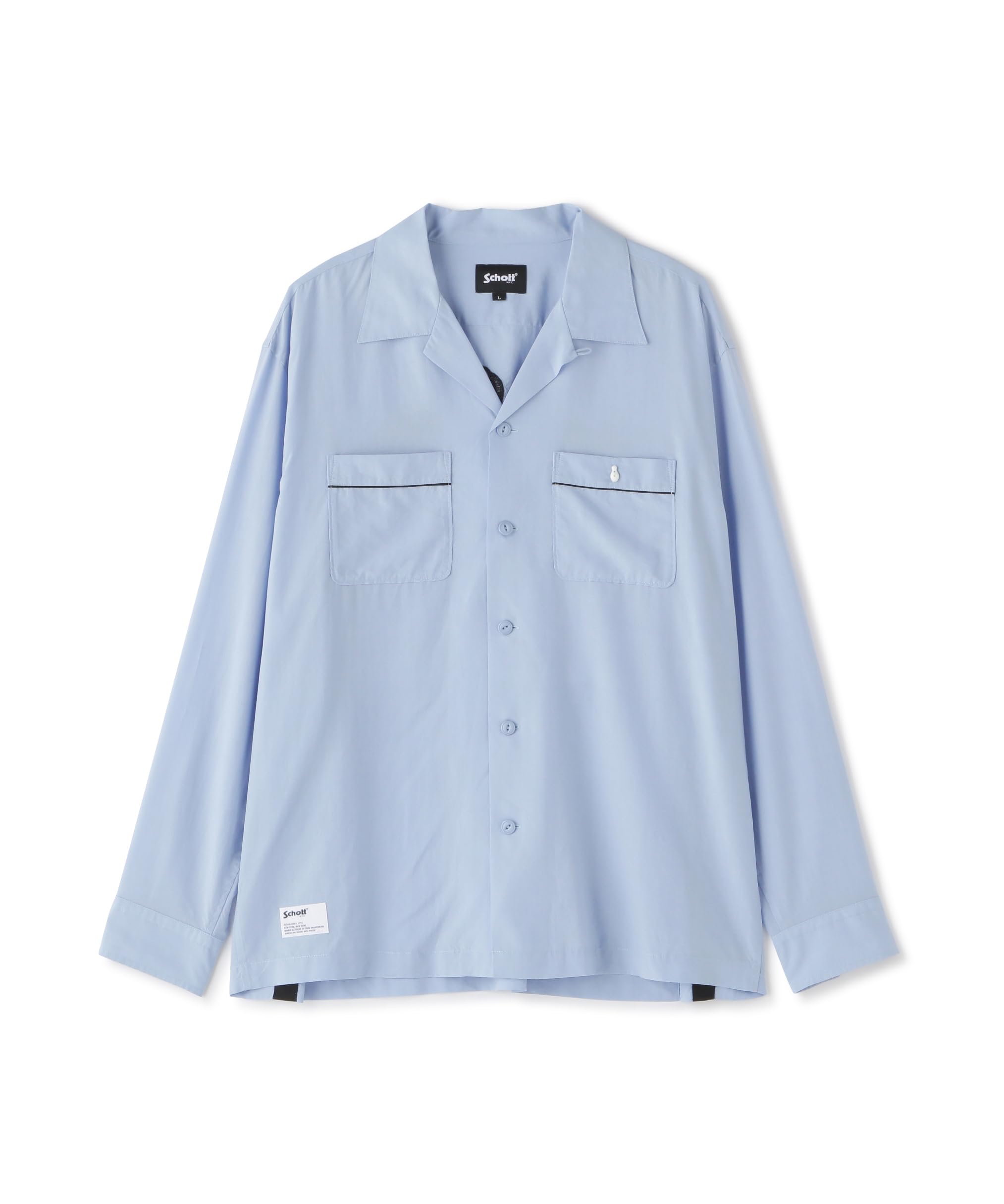 

Schott NYC LS Bowling Shirt Finest Quality Built Tough / 782-4120004 Men s Small 391 Sax