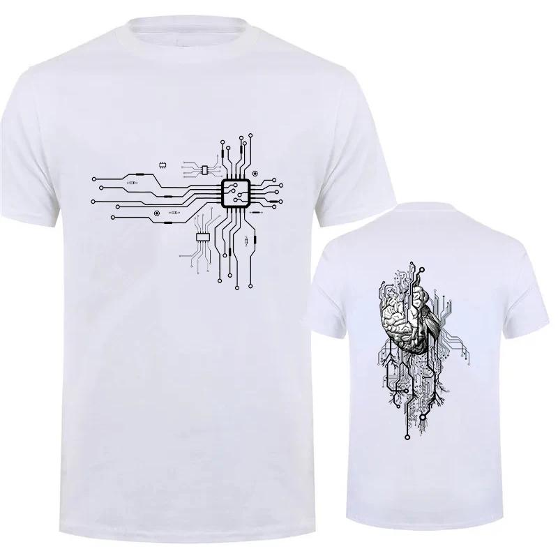 Brand New Mens TShirt ONeck Men Tshirt for Male T Shirts CPU Processor Circuit Diagram Print Man Tops Tees Tshirt Clothing