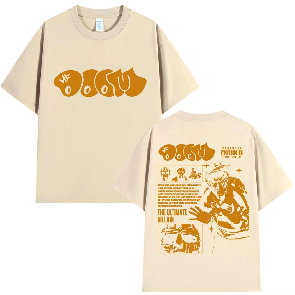 Rapper Mf Doom Madvillainy T-shirts Men Women Hip Hop Personality Vintage T Shirts Gothic Punk Casual Cotton T Shirts Streetwear
