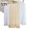 Soft Table Runner Sheer Flowing Runner, Chiffon Wedding Elegant Solid Color Spill Resistant for Dining Home Bridal Shower Party Decor Sophisticated