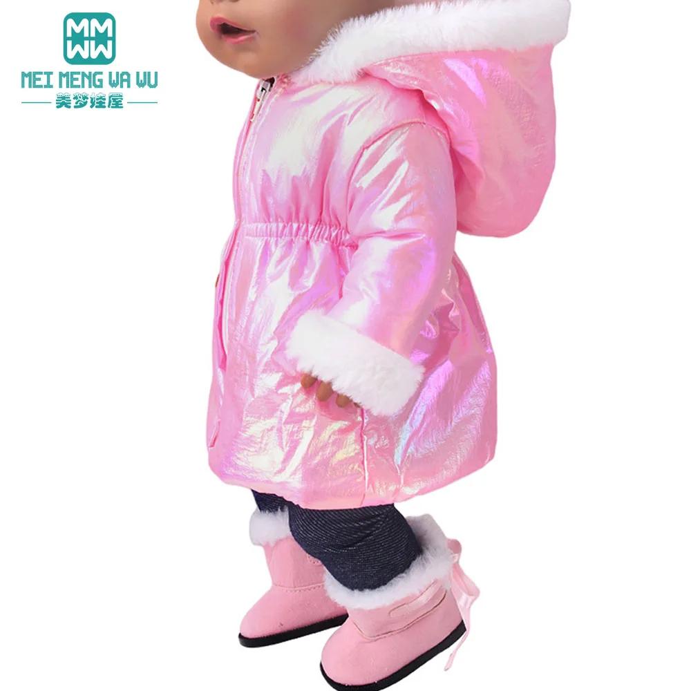New 43-45cm New Born Doll clothes Fashion Cotton Down Jacket Purple Pink Rose Red Girl's gift