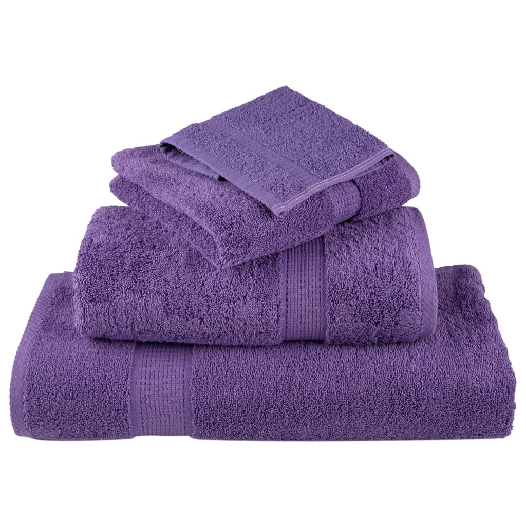 Vidaxl Ręczniki Premium Solund 10 Szt. Fioletowe 100X200 Cm, 600 G/Cm²