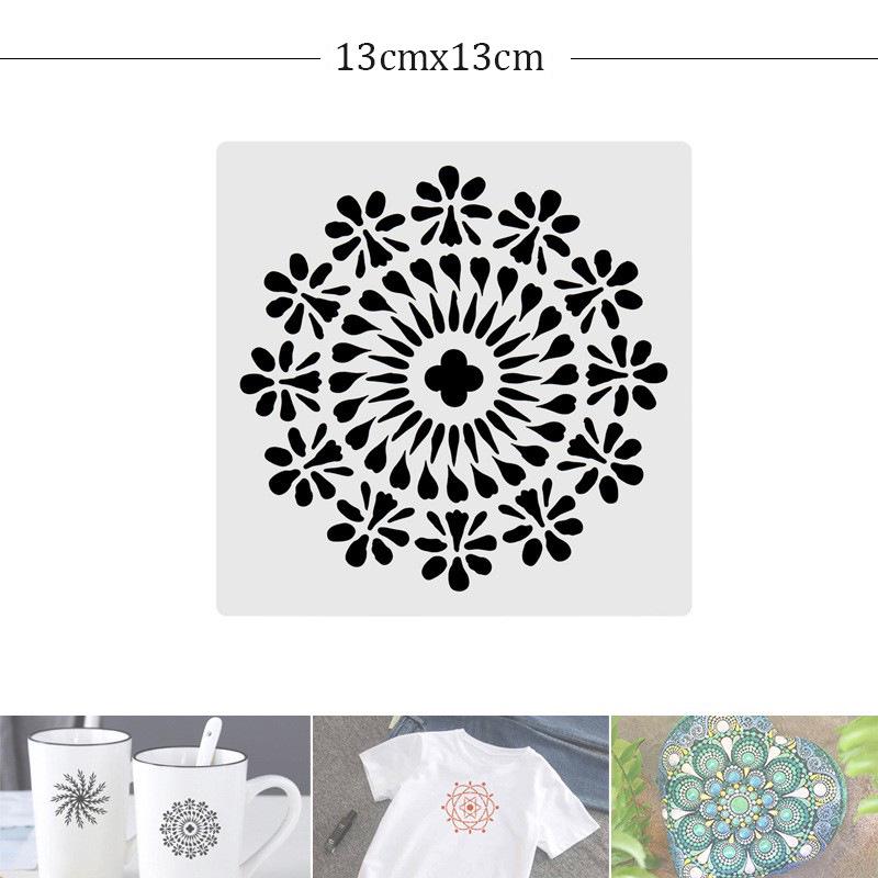 19-teiliges Mandala-Kunstwerkzeug-Set: Vorlage, Federmäppchen, Palette, Punktmalwerkzeuge und Bohrstift