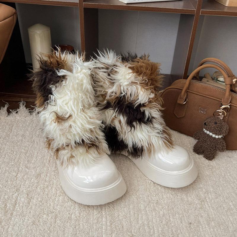 

European and American style niche design sense Mao Mao fashion boots women s 2025 winter new fashion retro versatile Martin boots tide 39