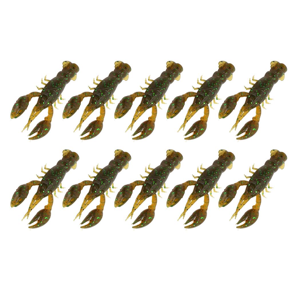 10pcs Soft Fishing Lure Crawdad Bait PVC Shrimp Artificial Soft Lure Baits for Bass Fishing