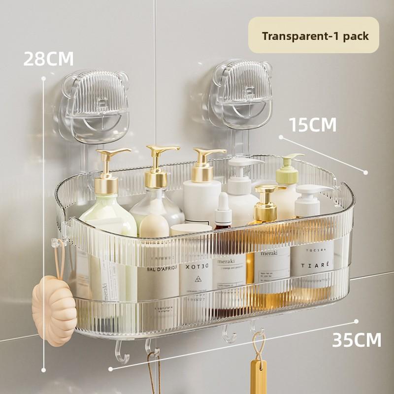 Suction Cup Rack, Bathroom, Toilet, Seamless, No Punching, Light Luxury Cosmetics, Washstand, Wall-mounted Storage Box.