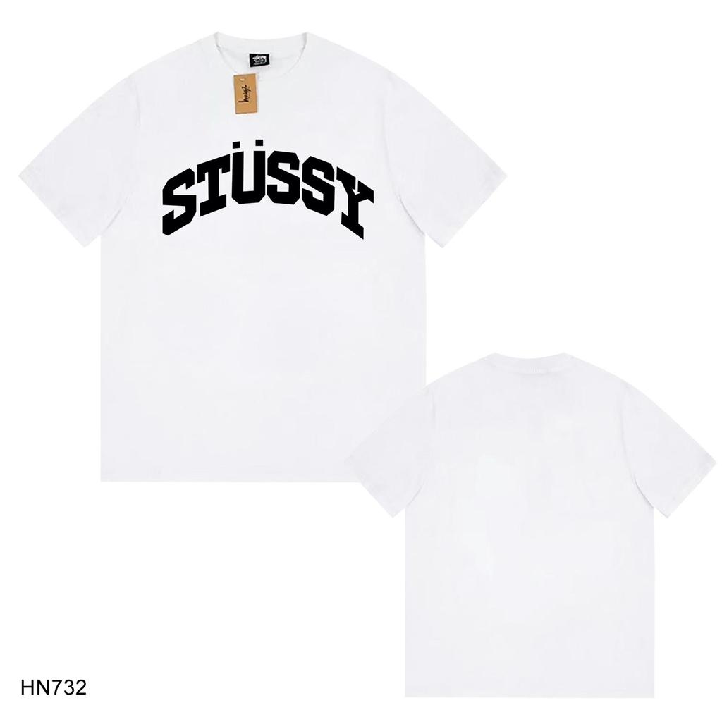 Stussy 2025 Sommer Neues Hochwertiges Rundhals-T-Shirt aus Baumwolle für Männer und Frauen Klassisches Logo mit neuem Musterdruck Paar-T-Shirt