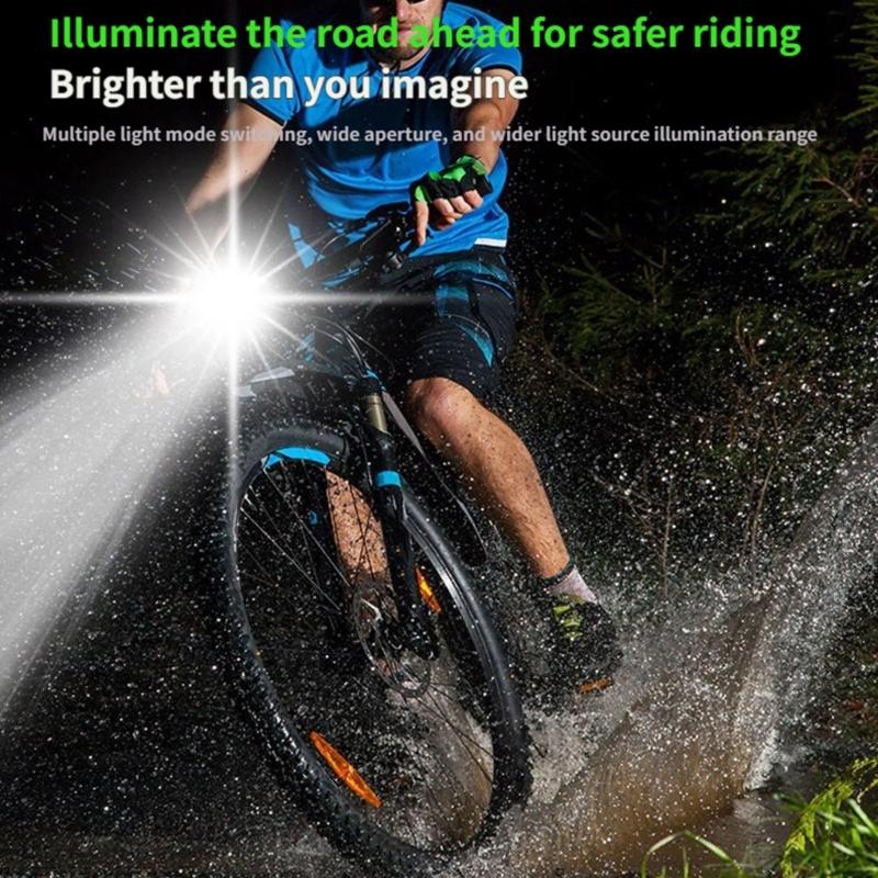 Powerful Bicycles Front Headlight Waterproof Bright LED Road Bike Light USB Rechargeable Bike Light for Night Cycling