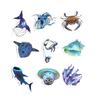 10 30 50Pcs Blue Sea Creatures Stickers Waterproof Skateboard Motorcycle Guitar Luggage Laptop Bicycle Sticker Kids Toys