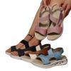 2025 foreign trade summer new women's platform sandals large size soft sole casual fish mouth platform beach sandals