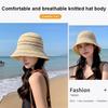 Fisherman Hat Colorful Striped Pattern Short Brim Sun Protection Hat Hollow Breathable Outdoor Activities Travel Beach Sun Hat