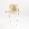 Eleganti Cappelli Panama di Paglia con Catena di Conchiglie Cappello a Tesa Larga Protezione Solare Moda Vacanza Cappelli da Sole da Spiaggia Berretti da Donna