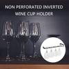 Set of 4 Under Cabinet Wine Glass Organizers Space Saving Designs Sturdy Iron Stemwares Hanger for Kitchen Decoration