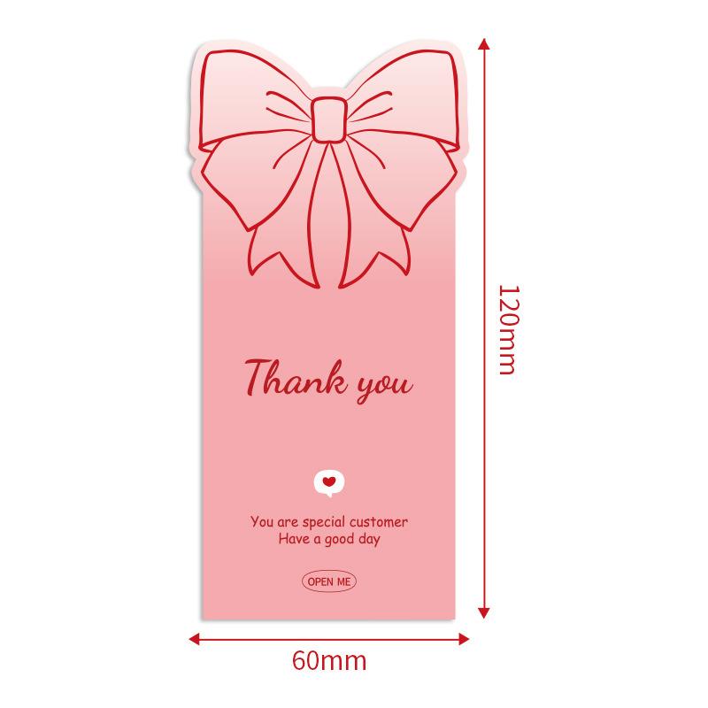 Cute Bow, Thank You Stickers, Pink, Rose, Gift Packaging, Decorative Stickers, Packaging Sealing Stickers